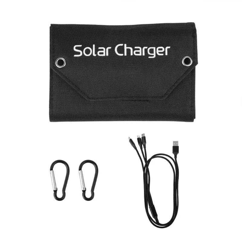 Foldable Solar Panel Charger Power Bank