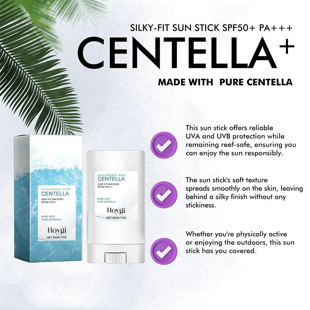 Hyaluronic Acid Face Serum Face Sunscreen Stick Refresh Sun Stick SPF50 PA Lightweight Sunscreen Stick Moisture Stick Sunscreen
