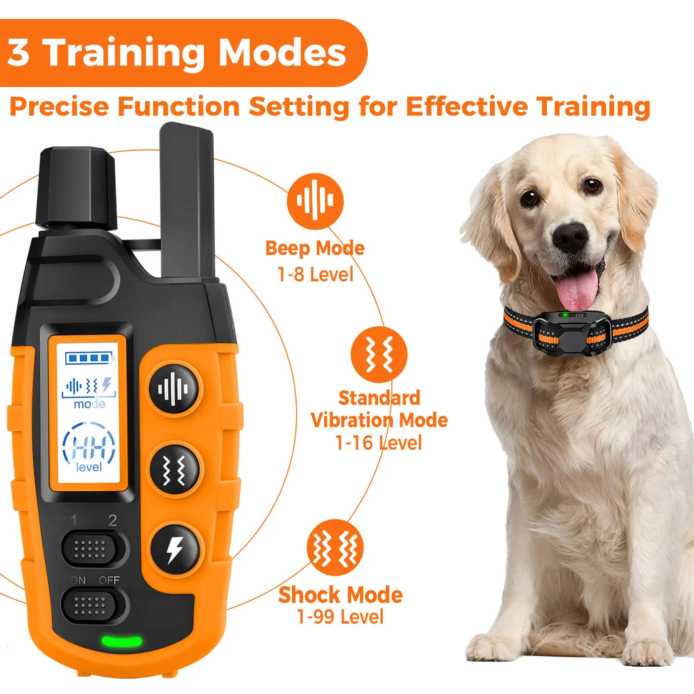 3300Ft Electric Waterproof Dog Training Collar