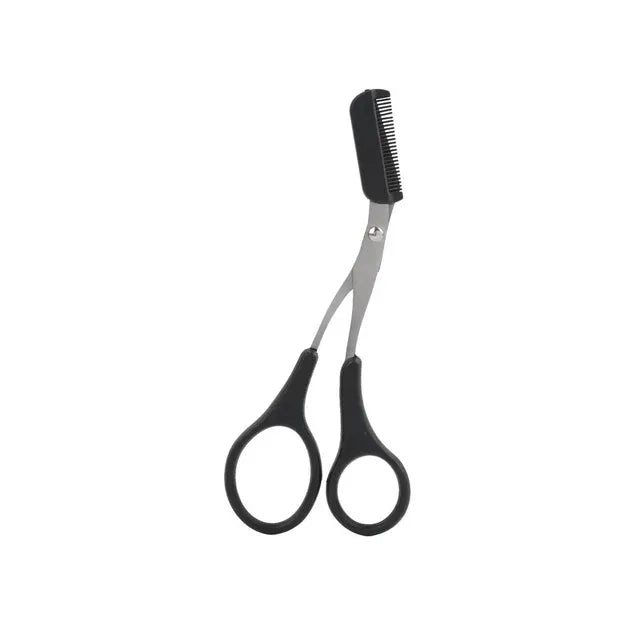 Safe Stainless Steel Eyebrow Scissors Comb