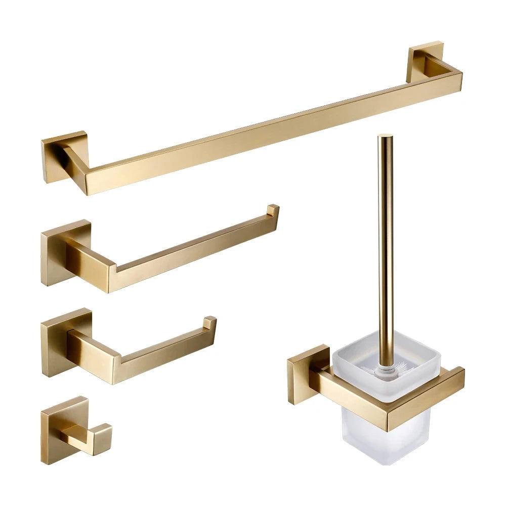 Brushed Gold Bathroom Set