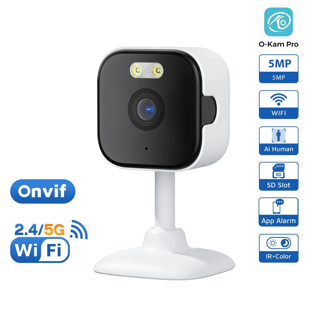 5MP Mini Cube WiFi Indoor Security Camera