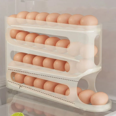 4-Layer Automatic Rolling Egg Holder Rack