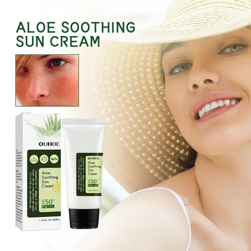 Aloe Soothing Sun Cream SPF 50+ PA+++ 50ml Sunscreen Sun Protection Uv Isolation Moisturizing non-greasy Korean Skincare