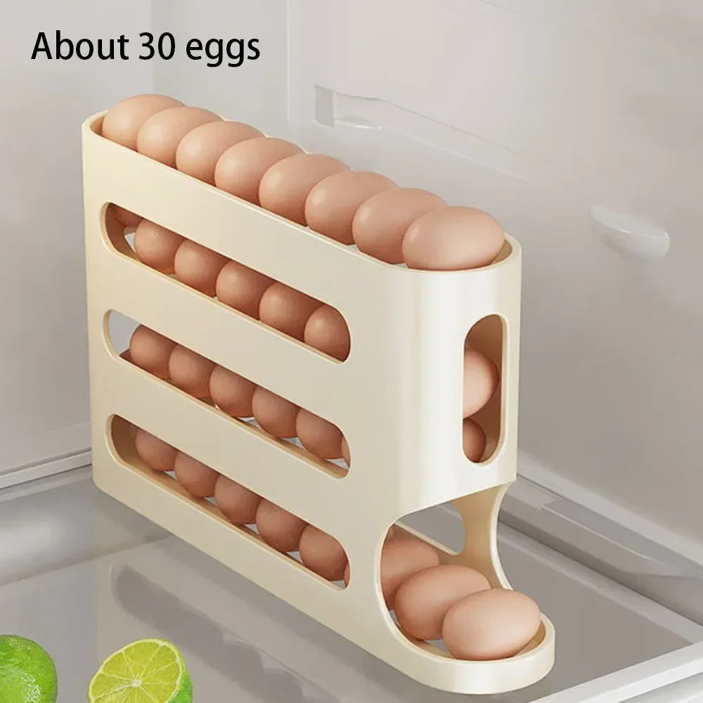 4-Layer Automatic Rolling Egg Holder Rack