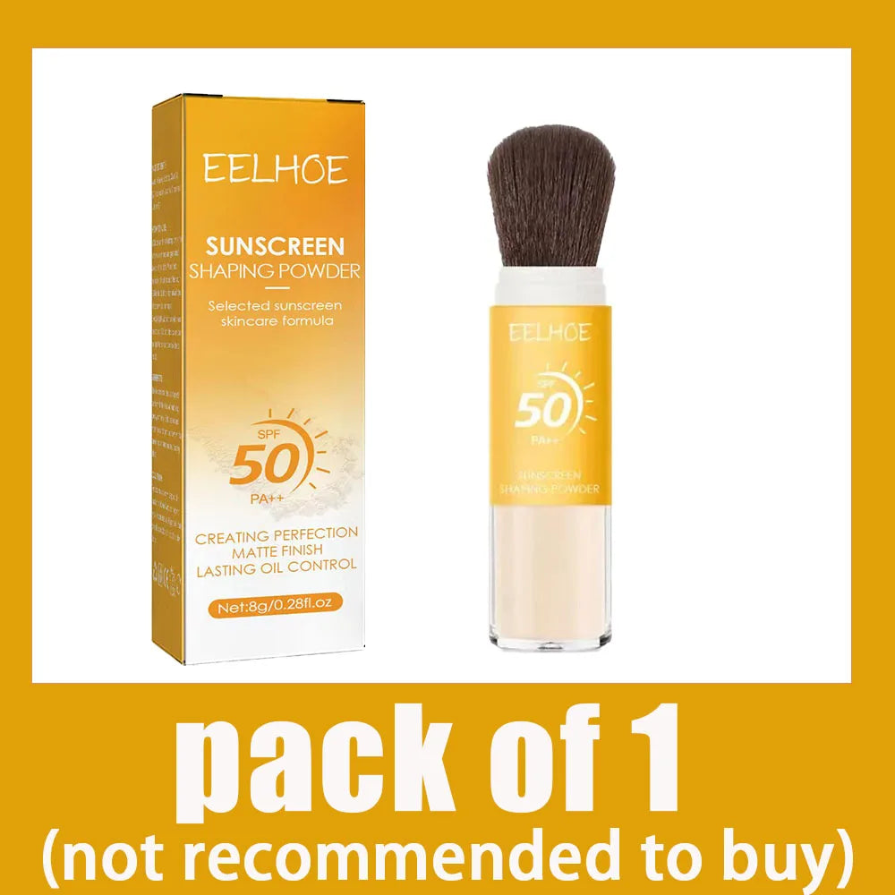 Spf50 Sunscreen Loose Powder Sunblock Skin Protective Waterproof Invisible Pore Solar Blocker Brighten Oil Control Makeup Powder