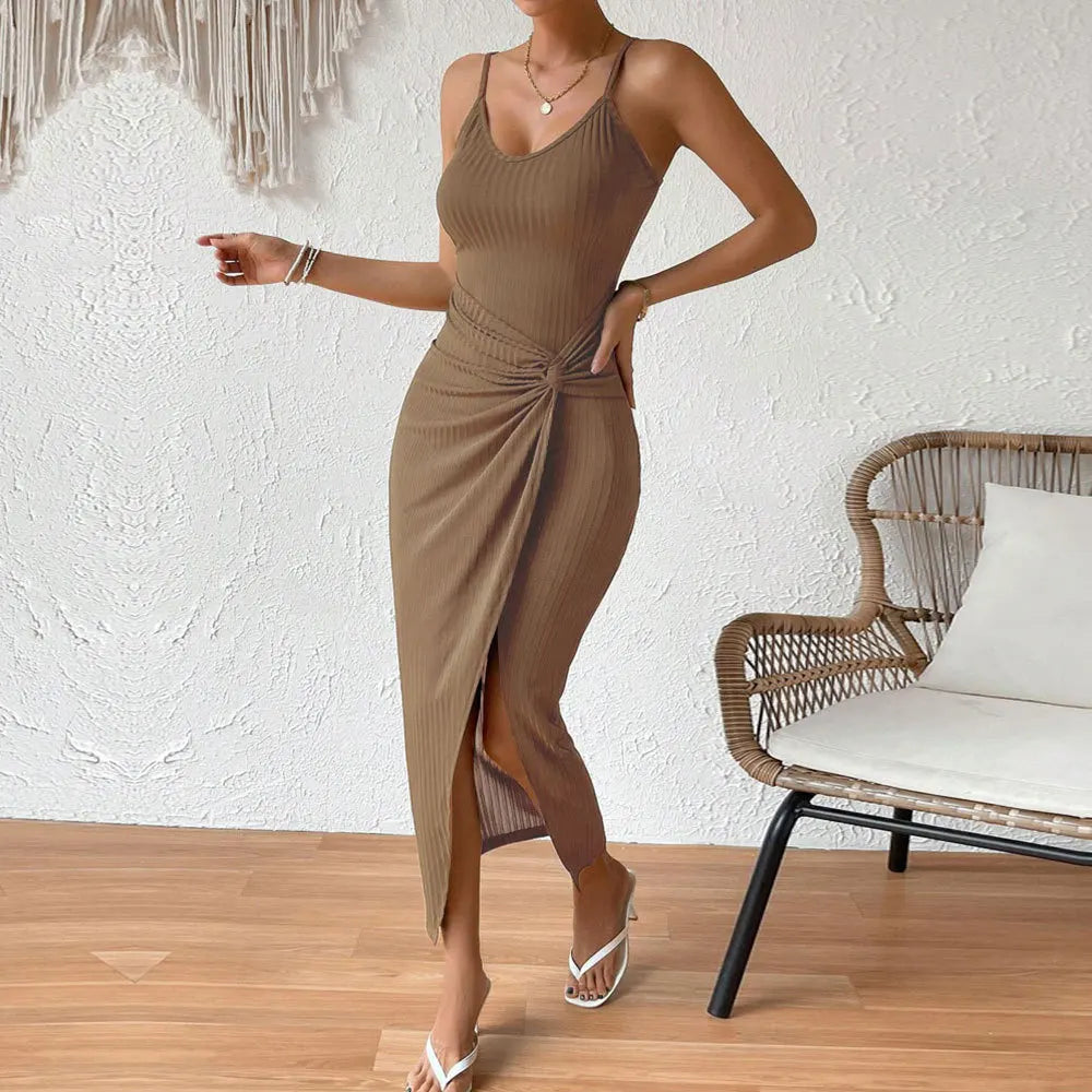 new summer dresses 2025 vestidos para mujer fashion solid color dress sexy strap party dress vestido long dresses for woman