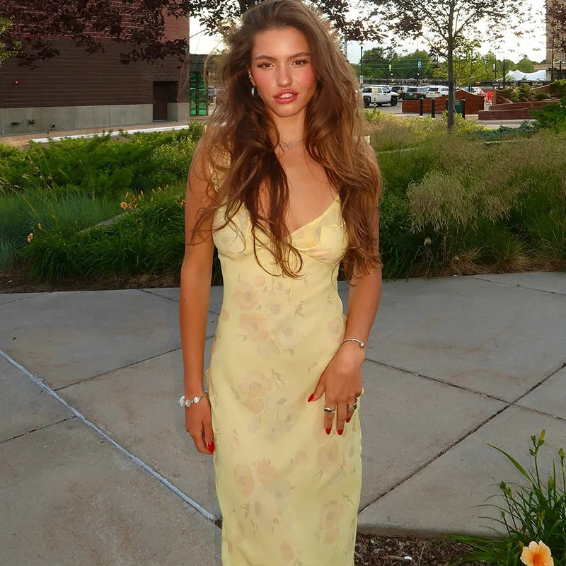 2025 Spring Summer Fashion Lady Robe Sexy Mermaid Dress Women V-neck Sleeveless Backless Slim Hip Package Long Dresses Female