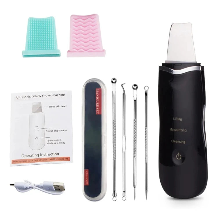 Electric Ultrasonic Skin Scrubber Facial Lifting Spatula