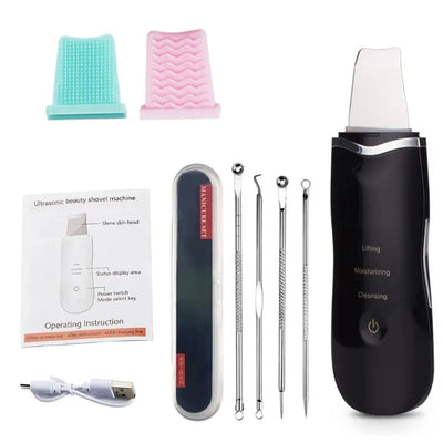 Electric Ultrasonic Skin Scrubber Facial Lifting Spatula