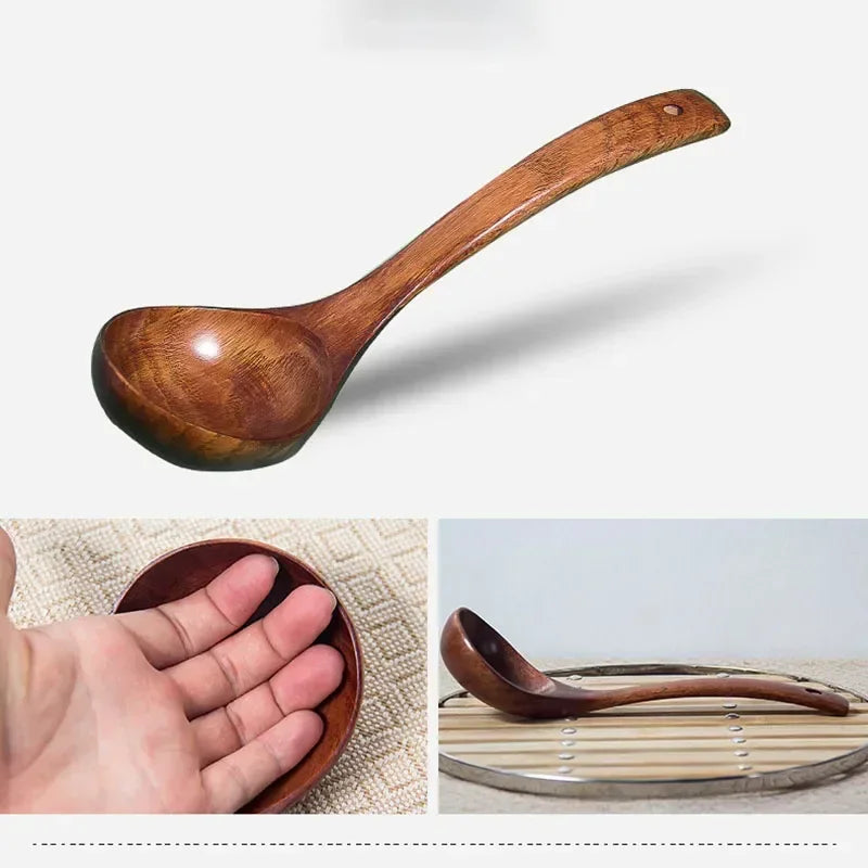 Long Handle Wooden Cooking Spoon
