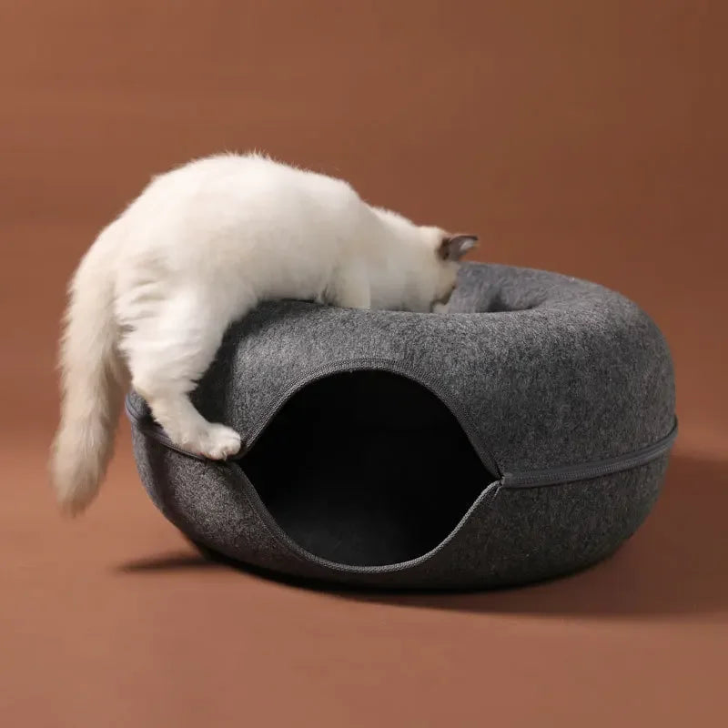 2 Cat Donut Bed & Tunnel