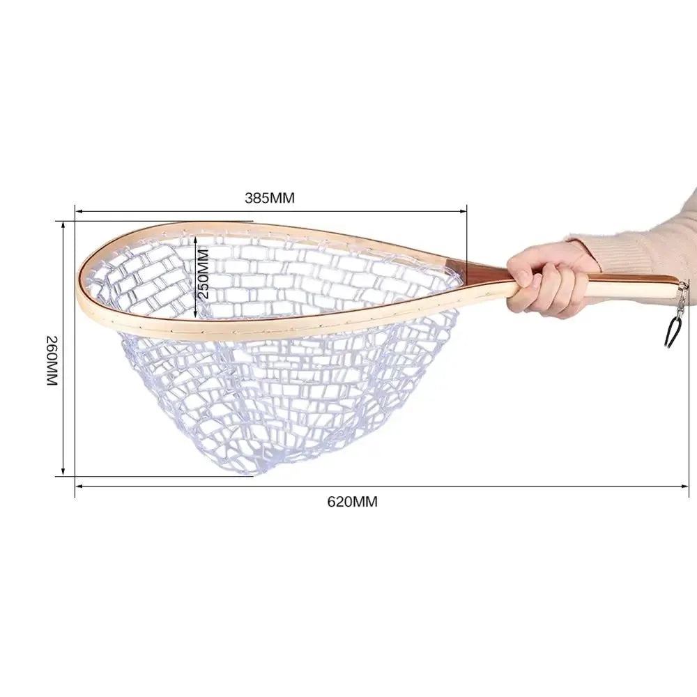 Landing Fish Net Wooden Handle