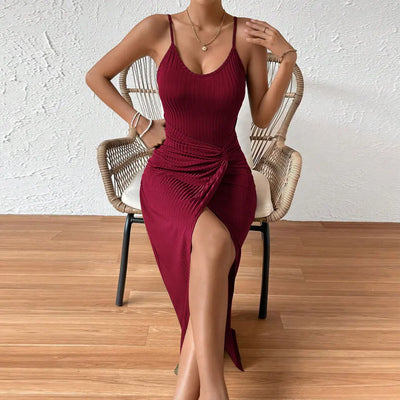 new summer dresses 2025 vestidos para mujer fashion solid color dress sexy strap party dress vestido long dresses for woman