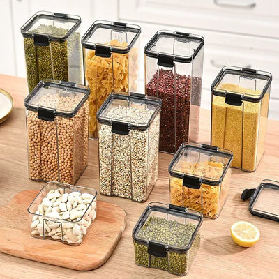 Stackable Food Storage Containers Jars Set