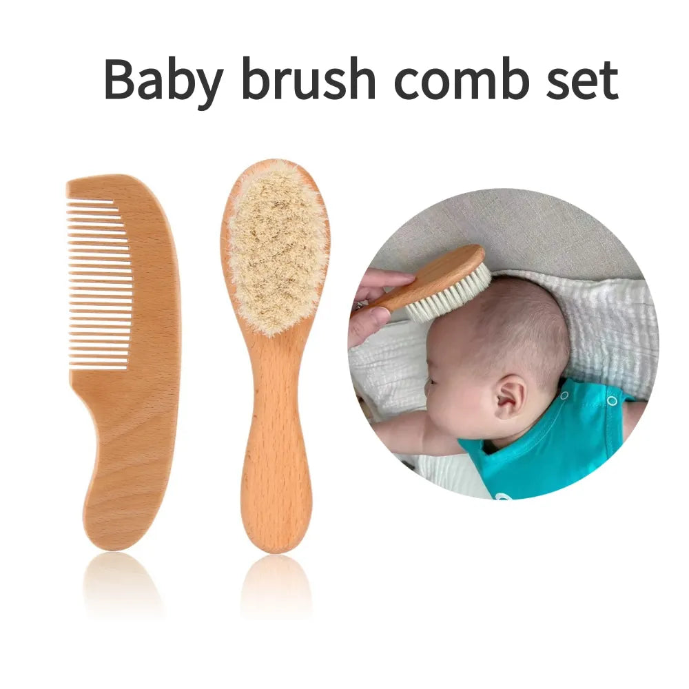 2pcs baby wood brush