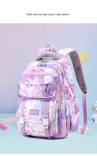 Middle School Student Backpack Children Set School Bags for Girls Kids Schoolbags Waterproof Book Bag With Lunch Bag Pencil case