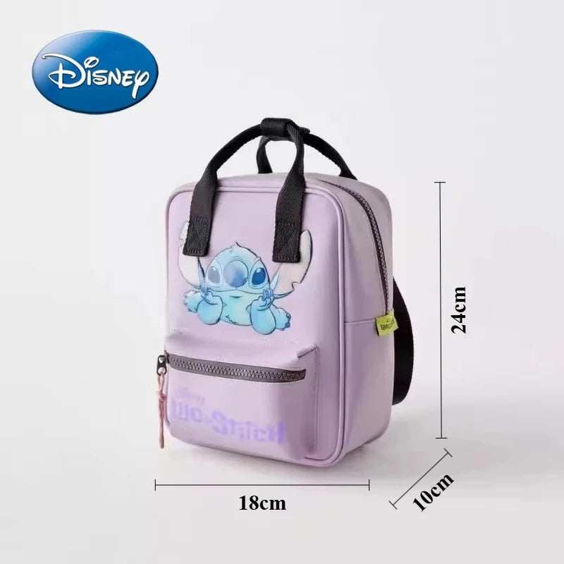 Disney 2024 Cartoon Stitch Backpack Fashion New Children's School Bag Girl Boy Kindergarten School Bag