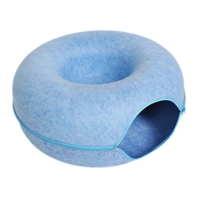 2 Cat Donut Bed & Tunnel