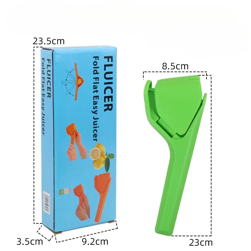 Max Juice Extraction Lemon Lime Squeezer EasytoUse Flat Lemon Squeezer with Leverage Squeezer with Built in Strainer Yellow