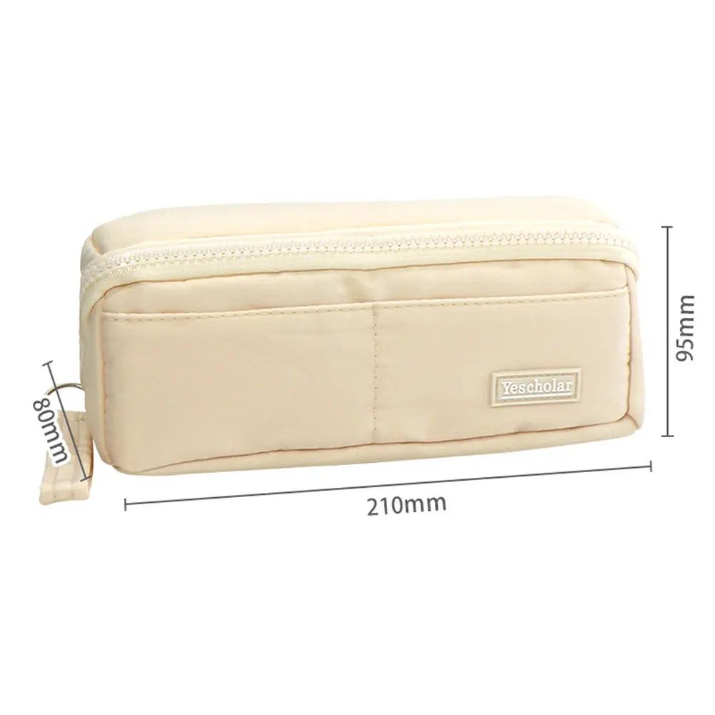 School Supplies Pencil Bag Portable Simple Aesthetic Pencil Organiser Back To School Present Simple Style Zipper Cute Stationery