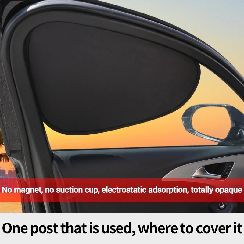 Car Side Window Sunshade 4-Layer Sun Block Film Cloth Sun Visor Summer UV Protection Window Curtain Car Sun Shade Cover