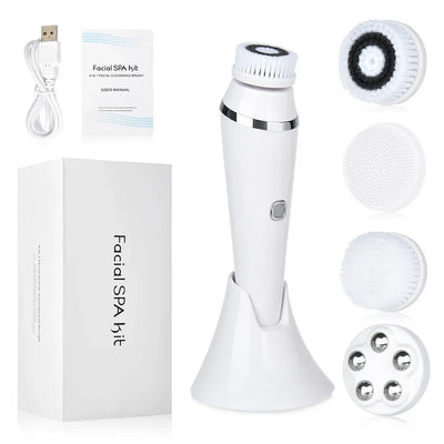 4-in-1 Rechargeable Sonic Facial Cleansing Brush