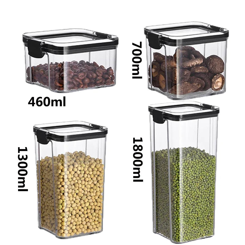 Stackable Food Storage Containers Jars Set