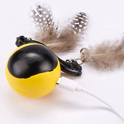 Automatic Rolling Feather Cat Toy