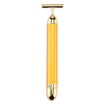 Golden T-Shaped Facial Body Massager