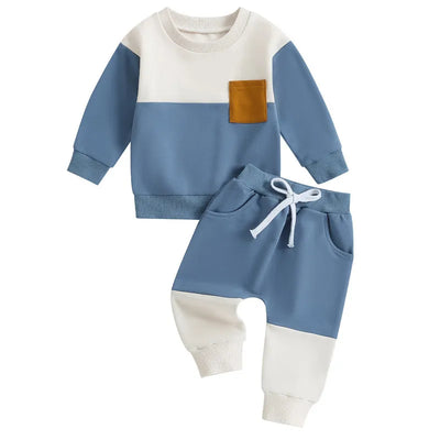 Baby Contrast Color Pant Sets