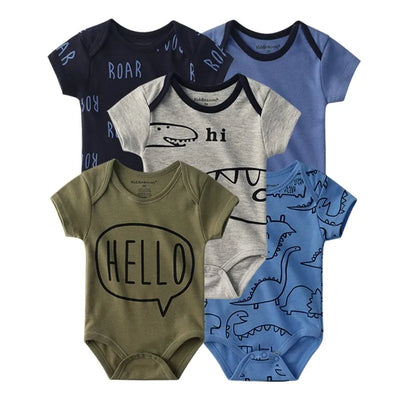 Baby Four Seasons Fashion Cartoon Short Sleeve
