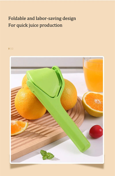 Max Juice Extraction Lemon Lime Squeezer EasytoUse Flat Lemon Squeezer with Leverage Squeezer with Built in Strainer Yellow