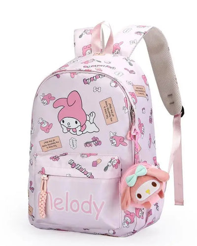 Kuromi Backpack Student School Bag Primary and Middle kawaii Cartoon Girls School Bag Mochila