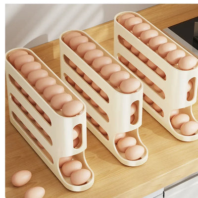4-Layer Automatic Rolling Egg Holder Rack