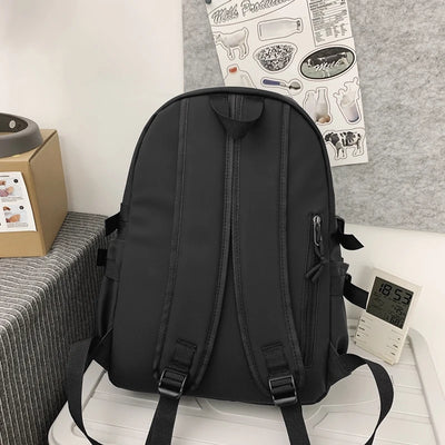 School bag, male college student, trendy brand, campus backpack, double shoulder bag, female, Korean style, simple, versatile, t