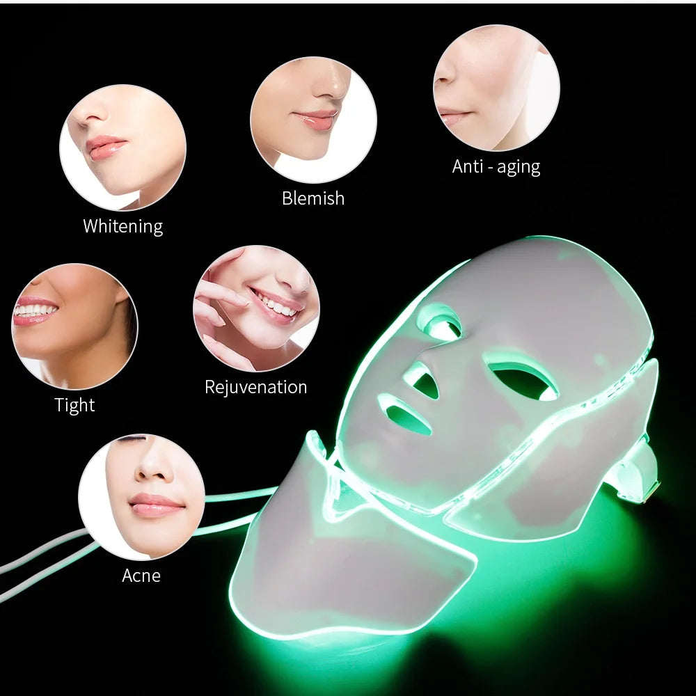 Air Bag 7-Color LED Facial Neck Mask