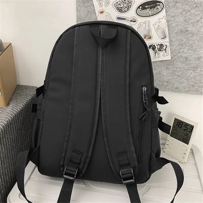 School bag, male college student, trendy brand, campus backpack, double shoulder bag, female, Korean style, simple, versatile, t