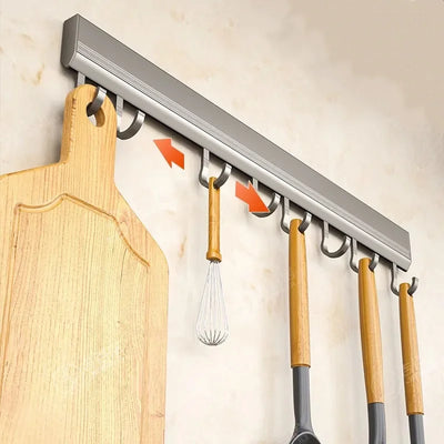 Wall Mounted Punch-Free Hooks Rack
