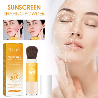 Spf50 Sunscreen Loose Powder Sunblock Skin Protective Waterproof Invisible Pore Solar Blocker Brighten Oil Control Makeup Powder