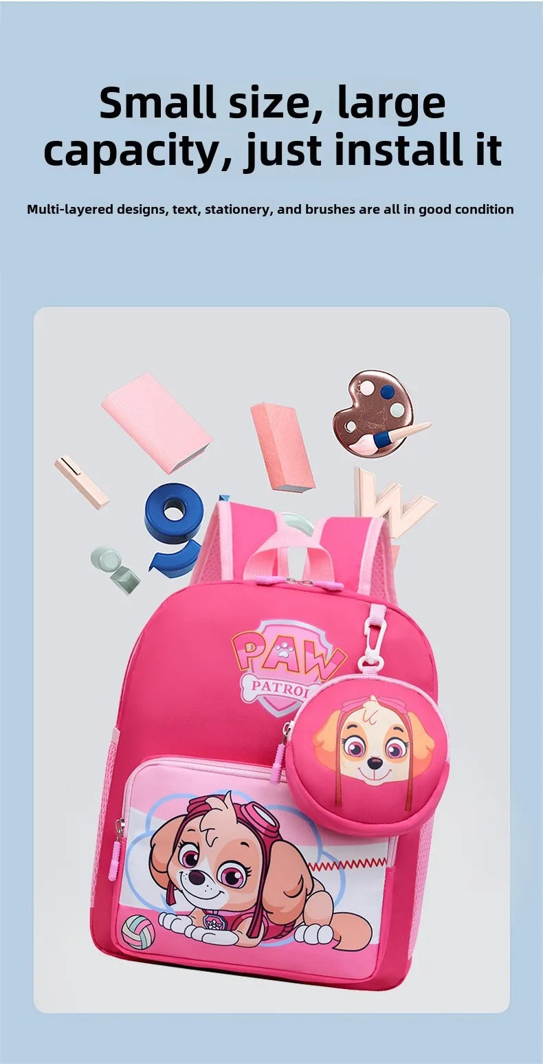PAW Patrol Backpack School Bag Large Capacity Waterproof School Bag Cartoon Cute School Bag Kids Gifts