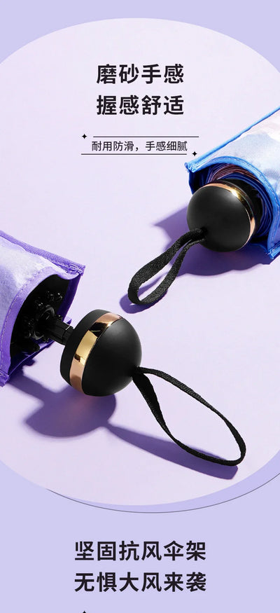 Sun Umbrella UV Protection Sunblock Double Sunshade Umbrella Both Rain and Shine Vinyl Umbrella