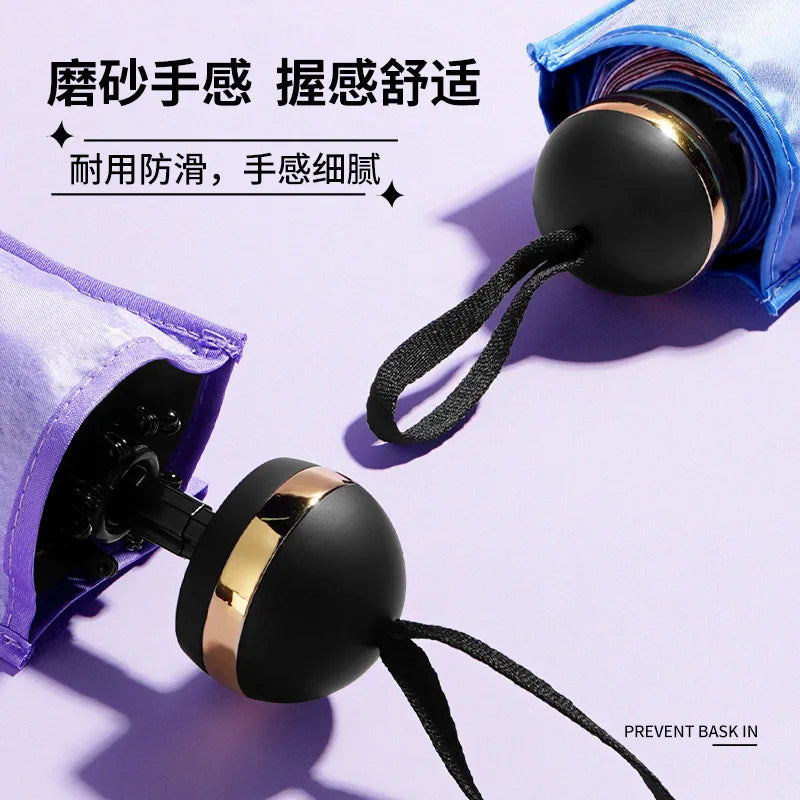 Sun Umbrella UV Protection Sunblock Double Sunshade Umbrella Both Rain and Shine Vinyl Umbrella