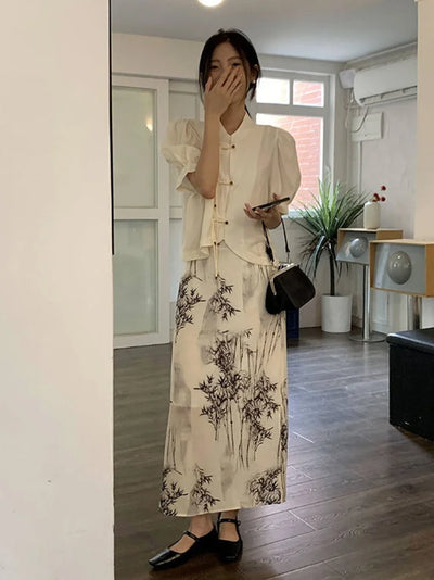 Vintage Tie Dye 2025 Spring New Fashion High Waist Women Skirt Fairy Y2k Aesthetic Elegant Skirts Split Harajuku Casual Falda