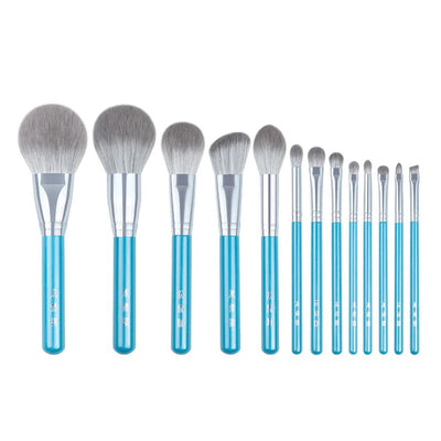 13-Piece Blue Makeup Brush Set