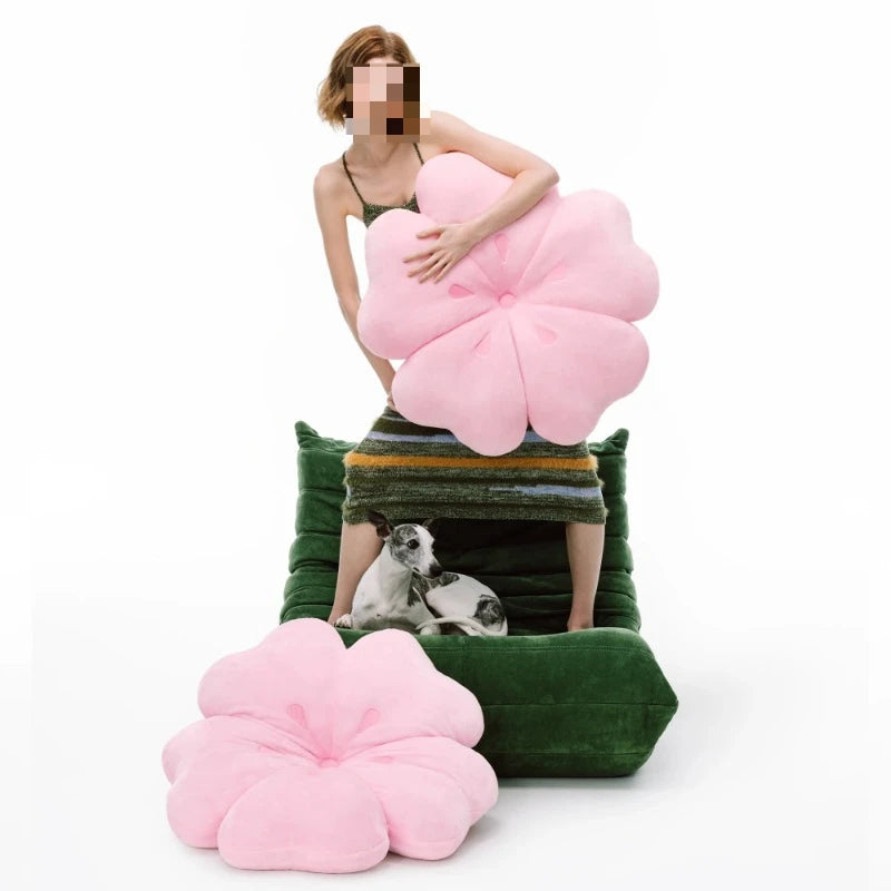 Cherry Blossom Deluxe Plush Pet Bed – 30 Inch