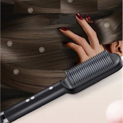 Electric Ceramic Hair Straightener Brush