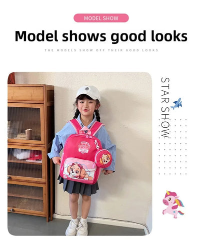 PAW Patrol Backpack School Bag Large Capacity Waterproof School Bag Cartoon Cute School Bag Kids Gifts