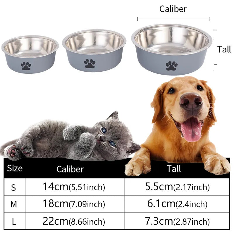 Non-Slip Stainless Steel Dog Water Bowl