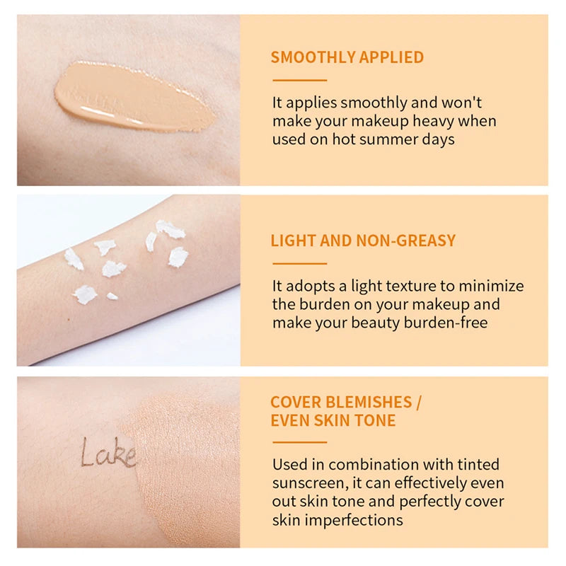 SPF40 Tinted Sunscreen Nicotinamide Vitamin C Mineral Sunblock With Zinc Oxide & Titanium,UV-Proof Sun Block Whitening Cream